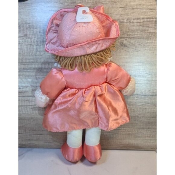TB Trading co   Vintage Rag Doll With Pink Dress & Hat 17" freckles - Picture 5 of 7